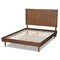 Baxton Studio Nicola Mid-Century Modern Transitional Ash Walnut Finished Wood King Size Platform Bed 180-11157-9816-Zoro - alternate 5
